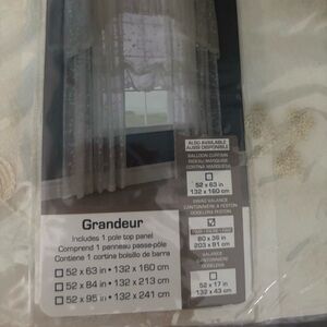 Cream Curtain Panels and valances